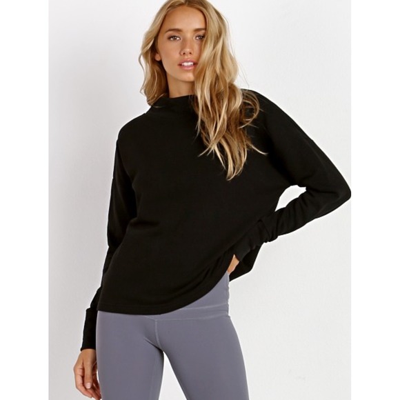 Varley Kingsmill Open Back Pullover Sweatshirt Black‎ Size Small - Picture 2 of 7